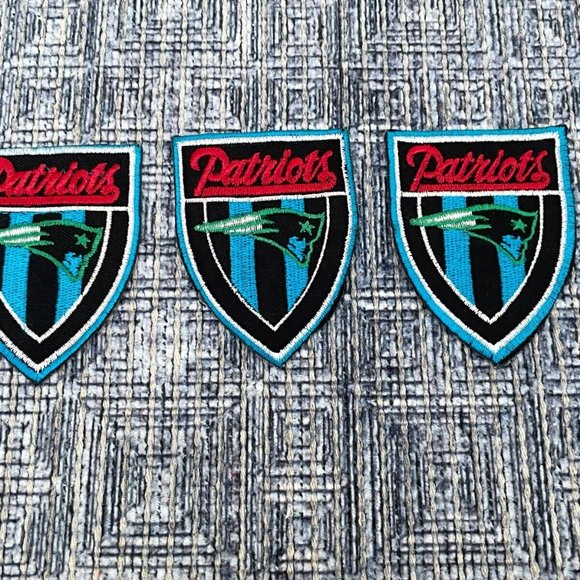 Lot of 3 patches PATRIOTS Iron On Embroidery Patches For Jackets Jeans Craft - Picture 4 of 10